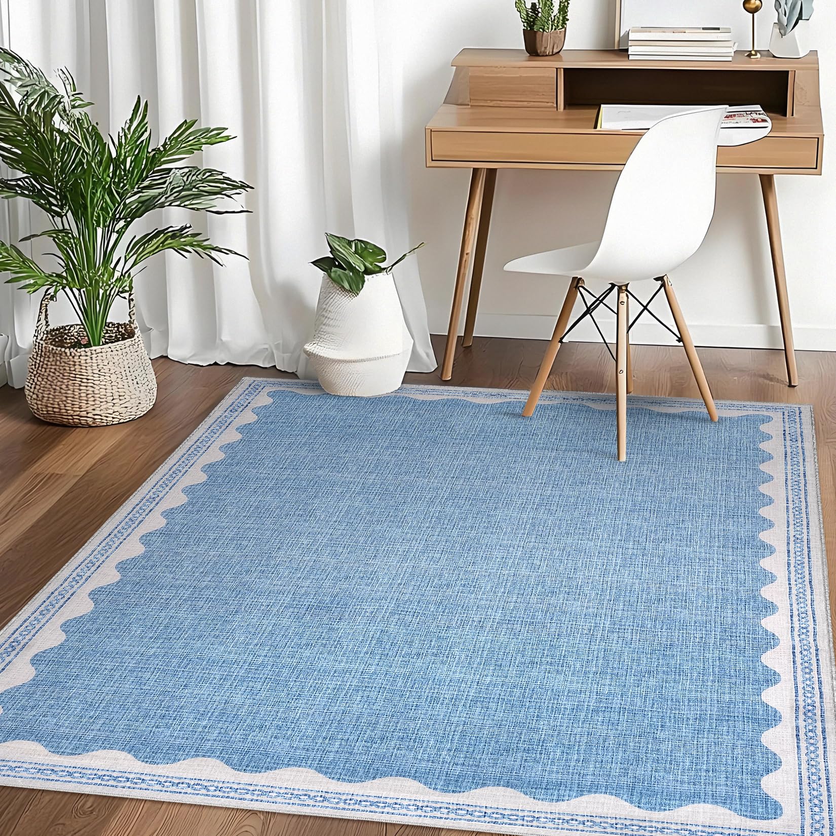 Scalloped Rug Soft Carpet