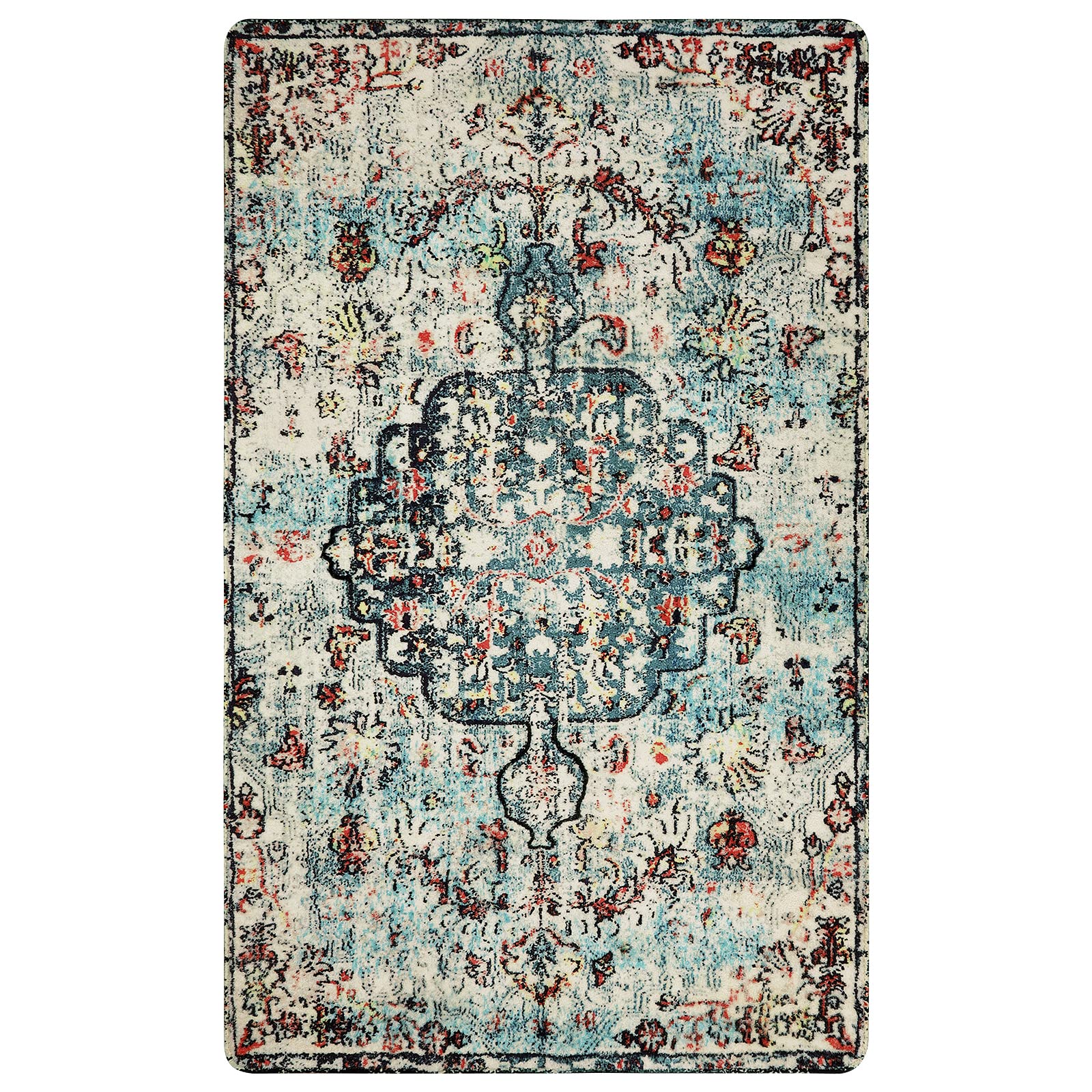 Floral Bohemian Medallion Area Rugs
