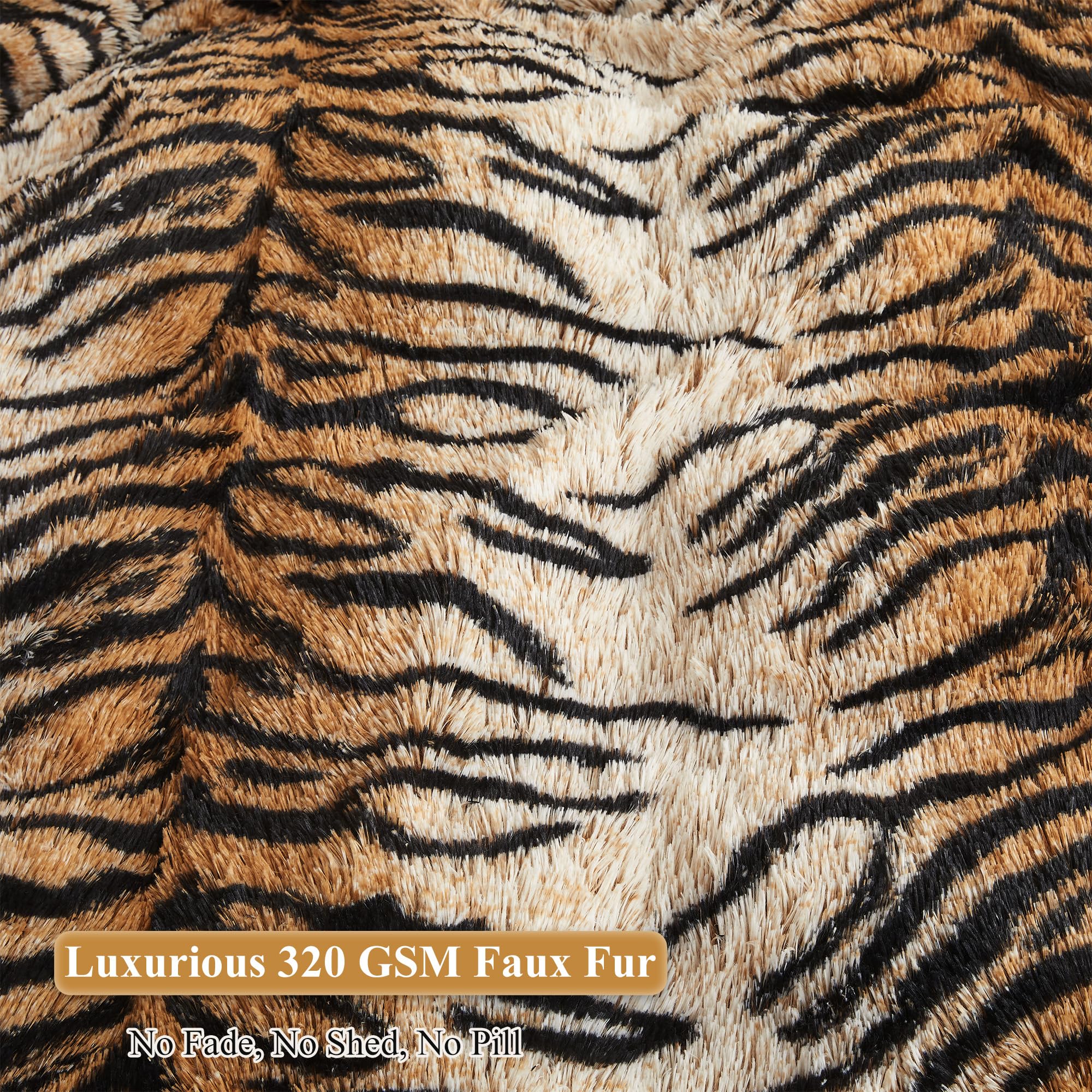 Faux Fur Leopard Print Bean Bag Chair Cover (No Filler), Fluffy Stuffed Animal Storage Cheetah Bean Bag Home Decor, Furry Fuzzy Big Beanbag Cover, Anti-Slip