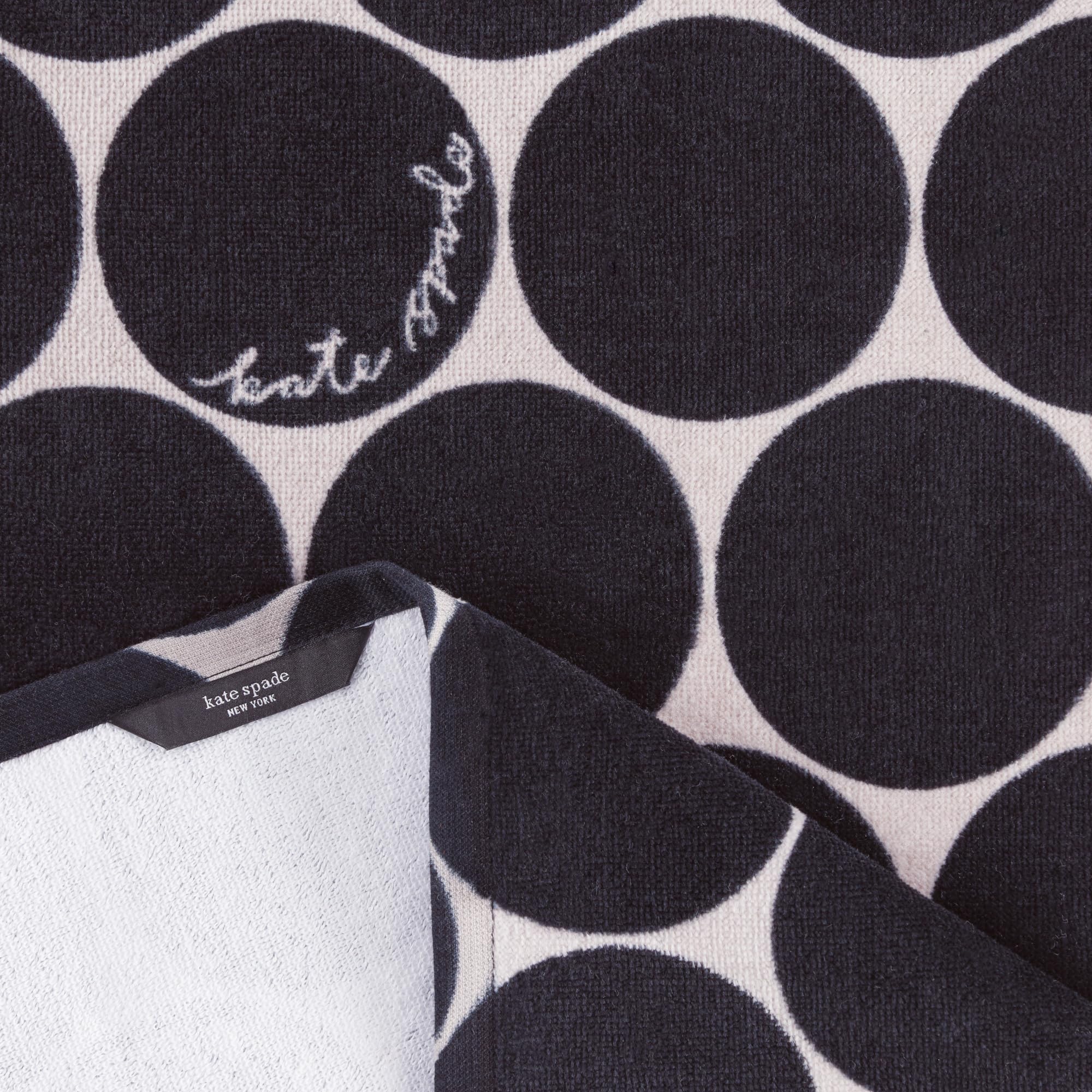 Kate Spade New York Joy Dot Kitchen Towels 2-Pack Set, Absorbent 100% Cotton Velour, 17"x28"