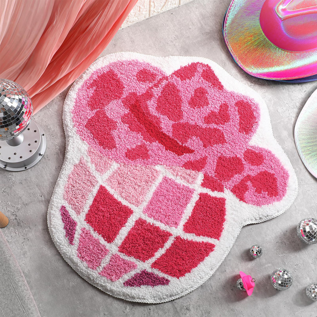 Flower Shower Mat Summer Bathroom Rug Flower Shape Shower Mat Door Cute Bath Summer Bathroom Decoratio Non Slip Washable Bath Rug