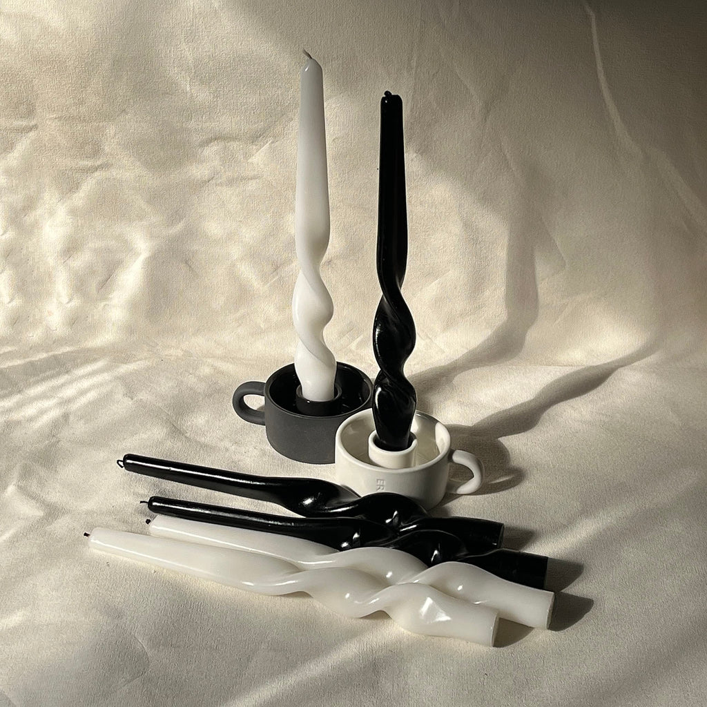 Spiral Taper Candles - Set of 6 Twisted Candle 9.5 Inch Tall for Home Decoration