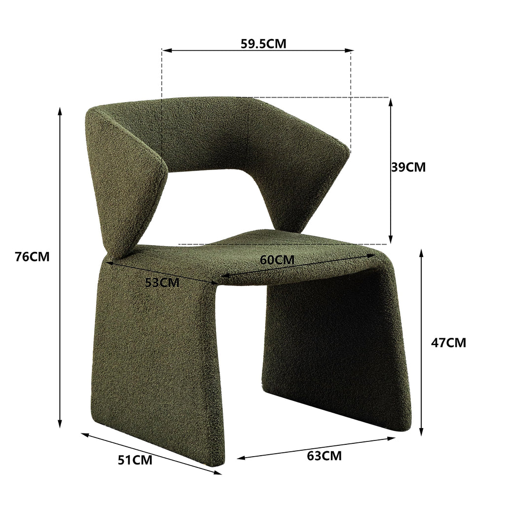 Modern Bouclé Sherpa Accent Chair â€?Comfy Tufted Lamb Fabric Armed Leisure Chair for Reading, Bedroom, Office, and Living Room