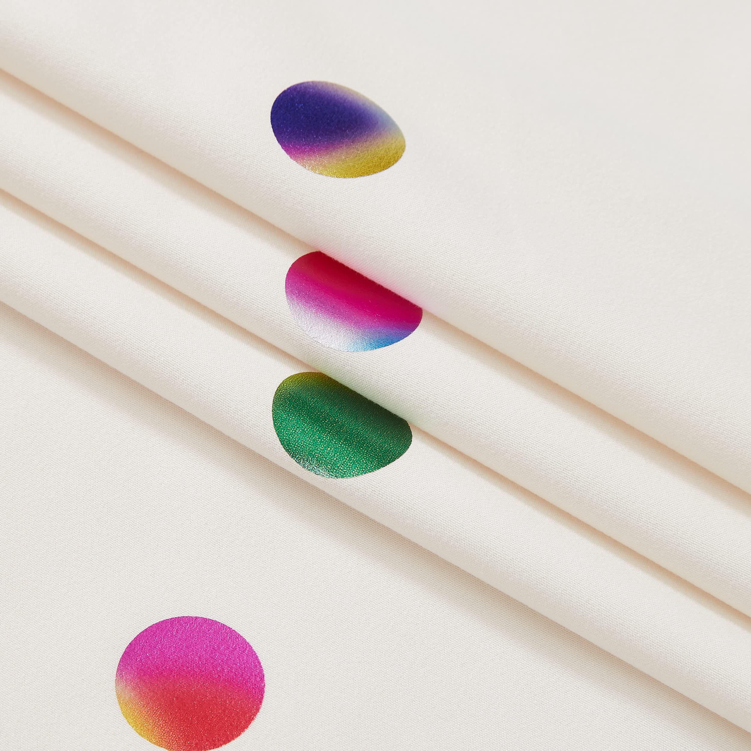 Fabric Shower Curtains with 12 Hooks for Bathroom Metallic Polka Dot Curtains Waterproof Shower Curtains with Grommet for Washable Shower Curtain Sets