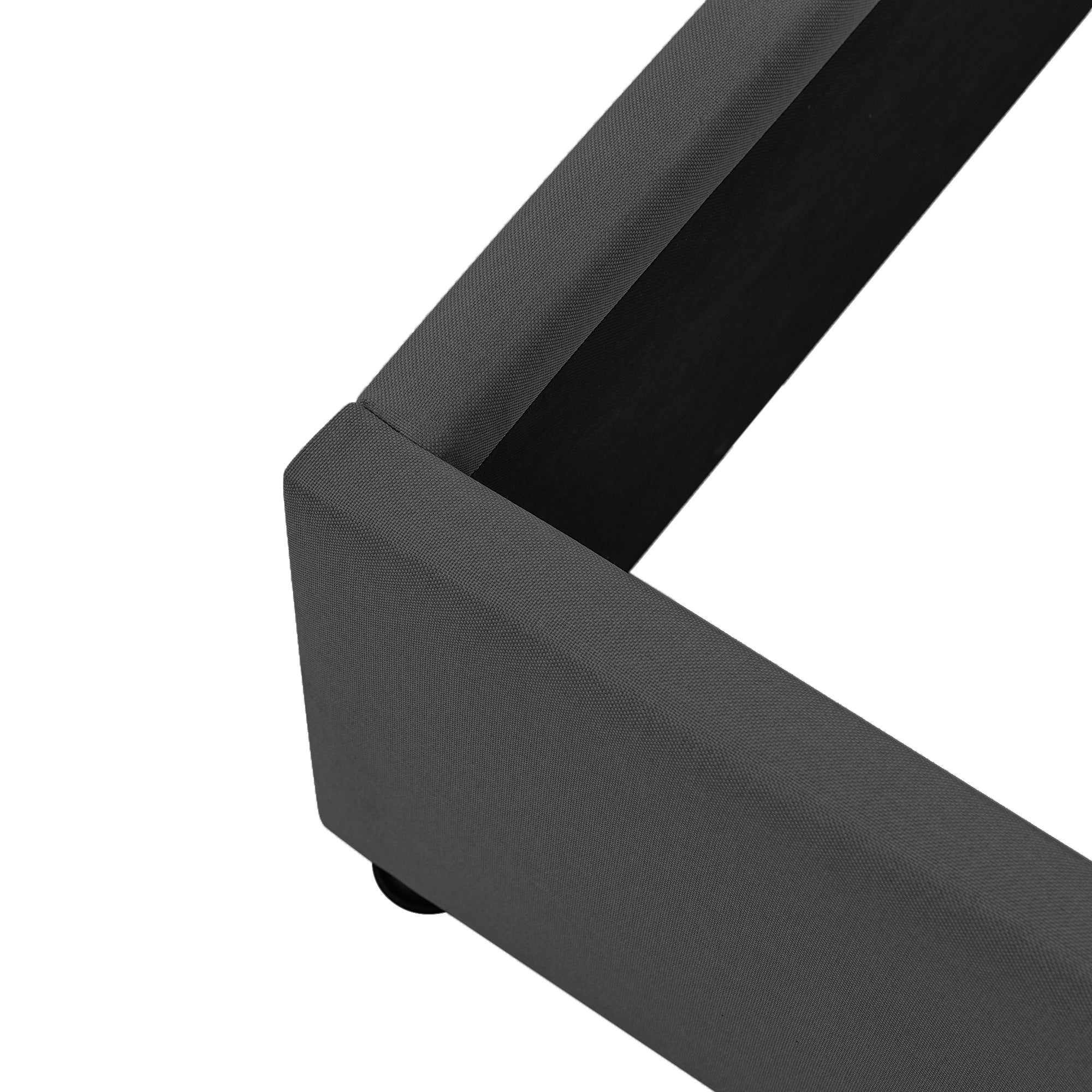 Linen Bed With Metal Frame Panels