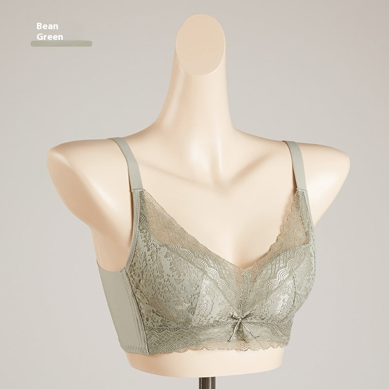 Women's Silk Lace Underwear Without Wire Accessory Breast Push Up