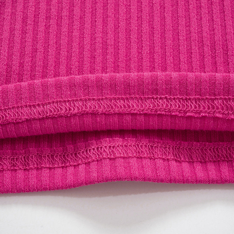 Sunken Stripe Top - Hot Girl Skirt Long Sleeve Set