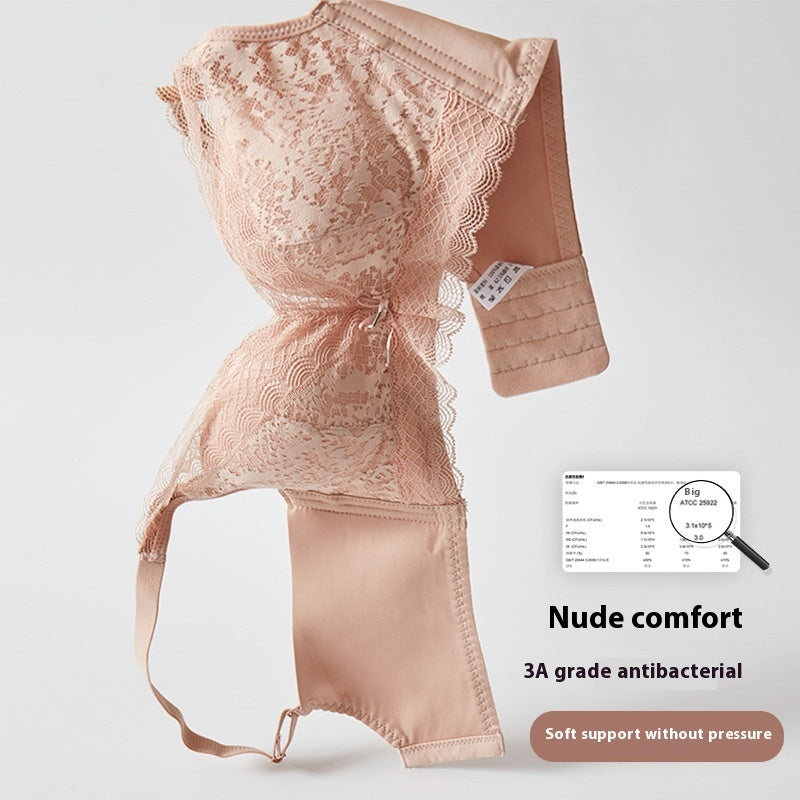Women's Silk Lace Underwear Without Wire Accessory Breast Push Up