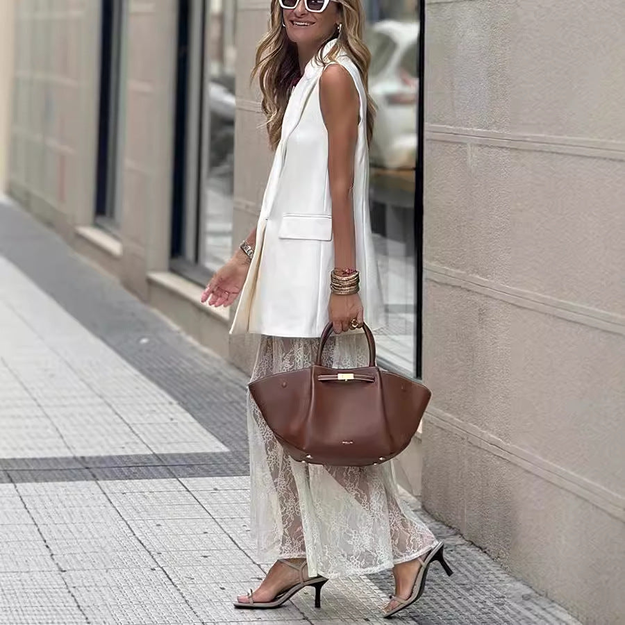 Coat Lace Skirt Two-piece Set