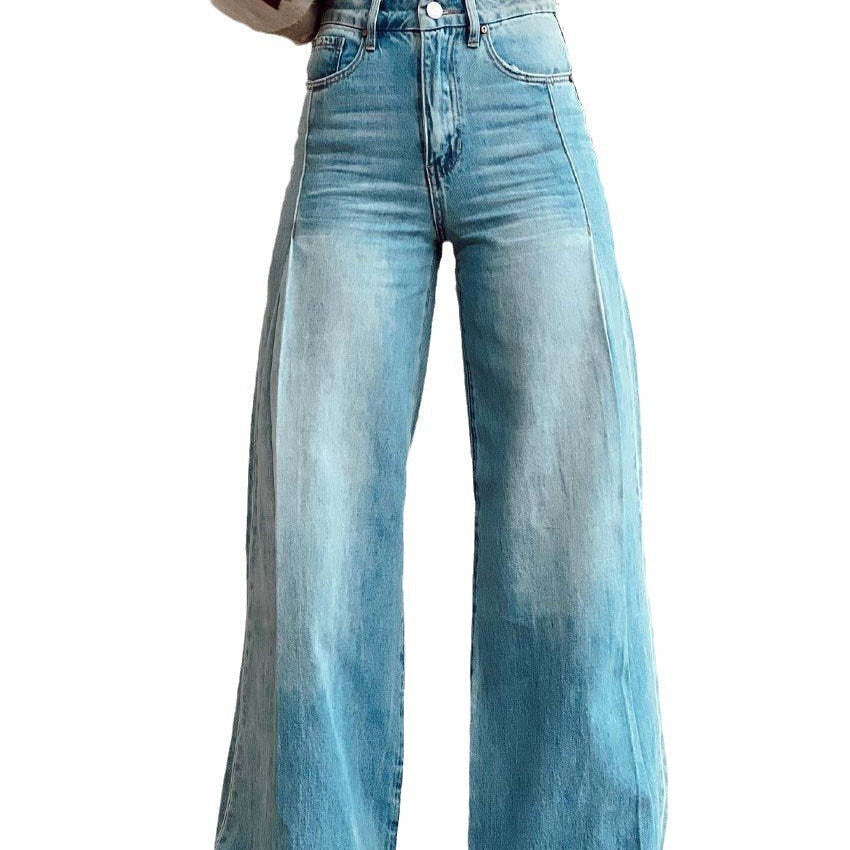 Women's Wide-leg Pants Fashion High Waist Casual Trousers 3D Printing