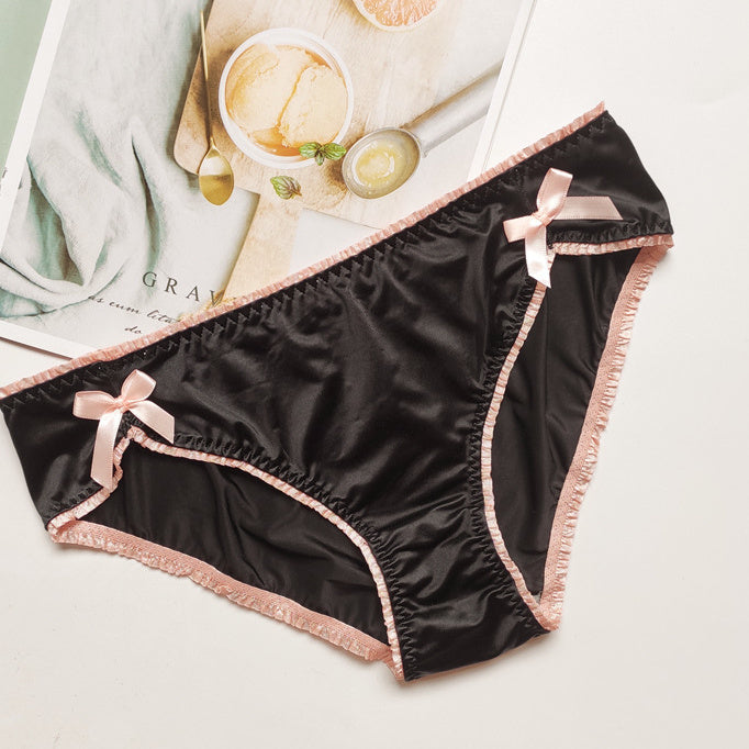 Women's Triangle Low Waist Bow Cute Panties