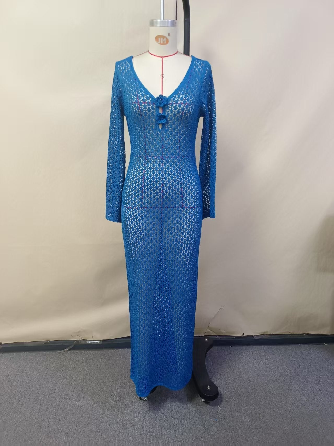 Women's Knitted Floating Flower Beach