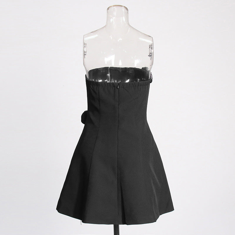 Rhinestone Chain Tube Top Dress Women