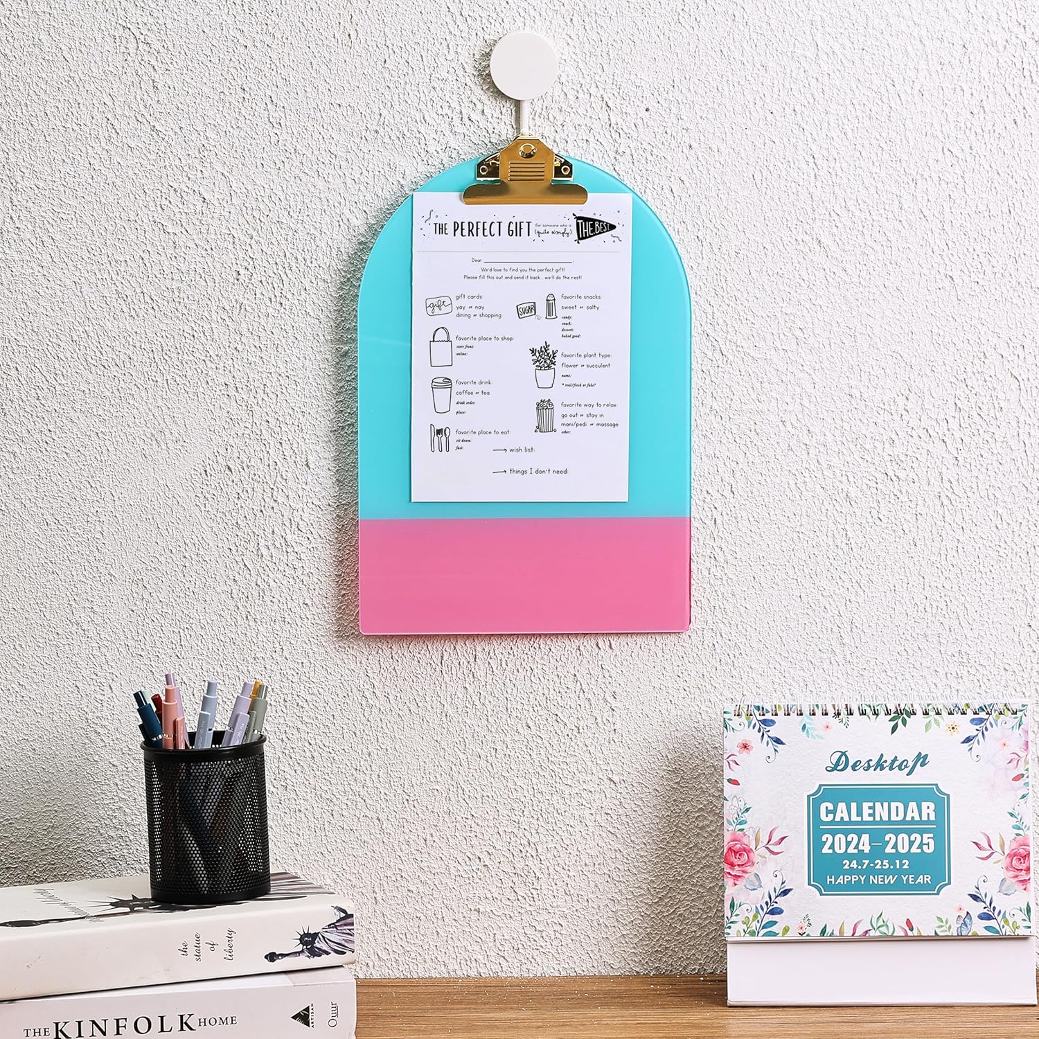 Drawing Art Clipboard | Blue/Pink Acrylic Clipboards