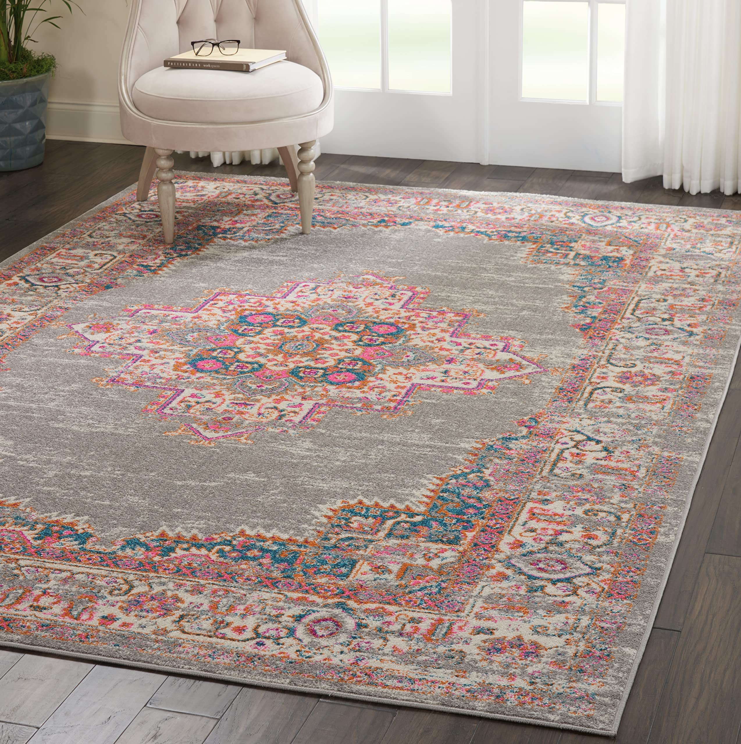 Traditional Boho Area Rug - Easy Cleaning, Non Shedding, Bed Room, Living Room, Hallway