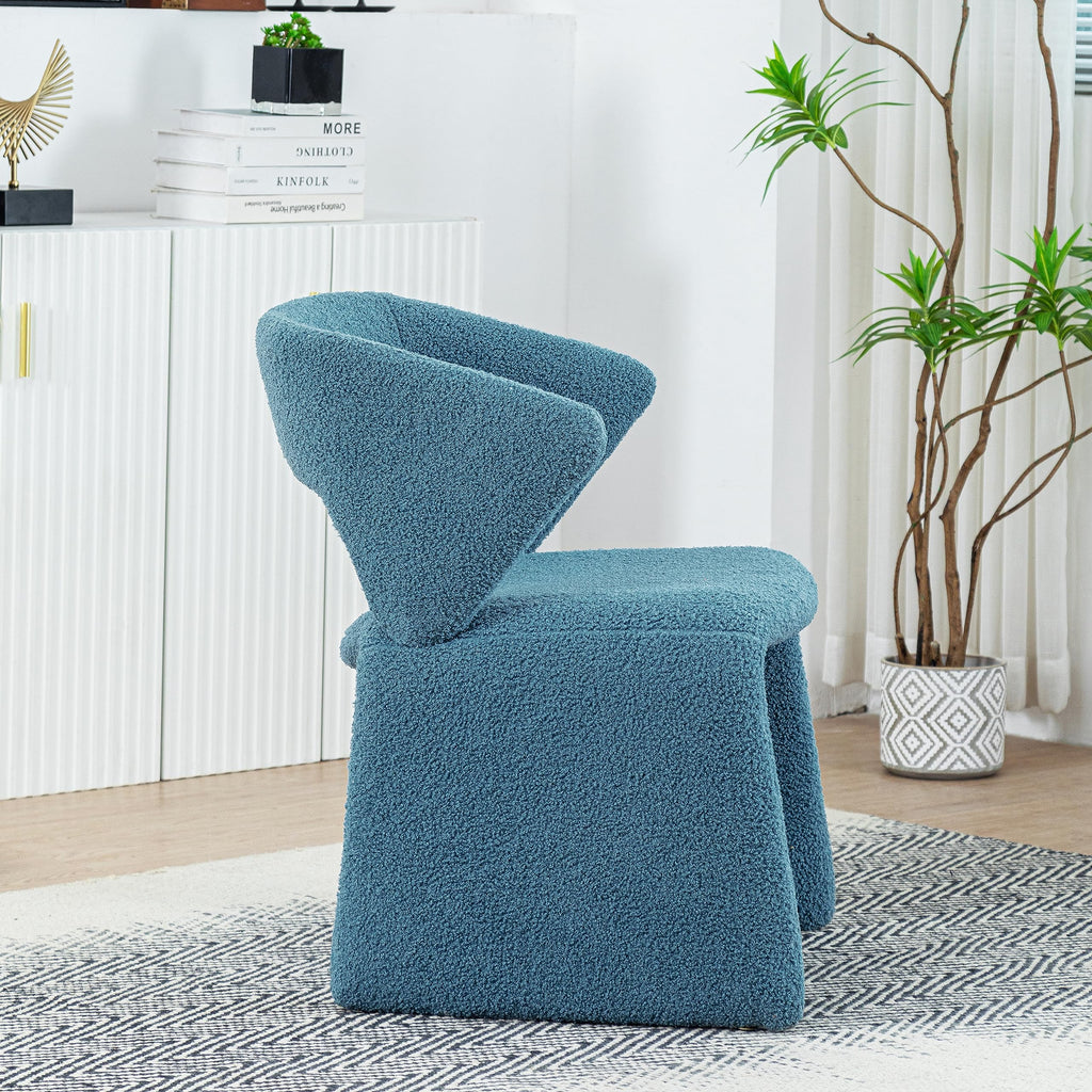 Modern Bouclé Sherpa Accent Chair â€?Comfy Tufted Lamb Fabric Armed Leisure Chair for Reading, Bedroom, Office, and Living Room