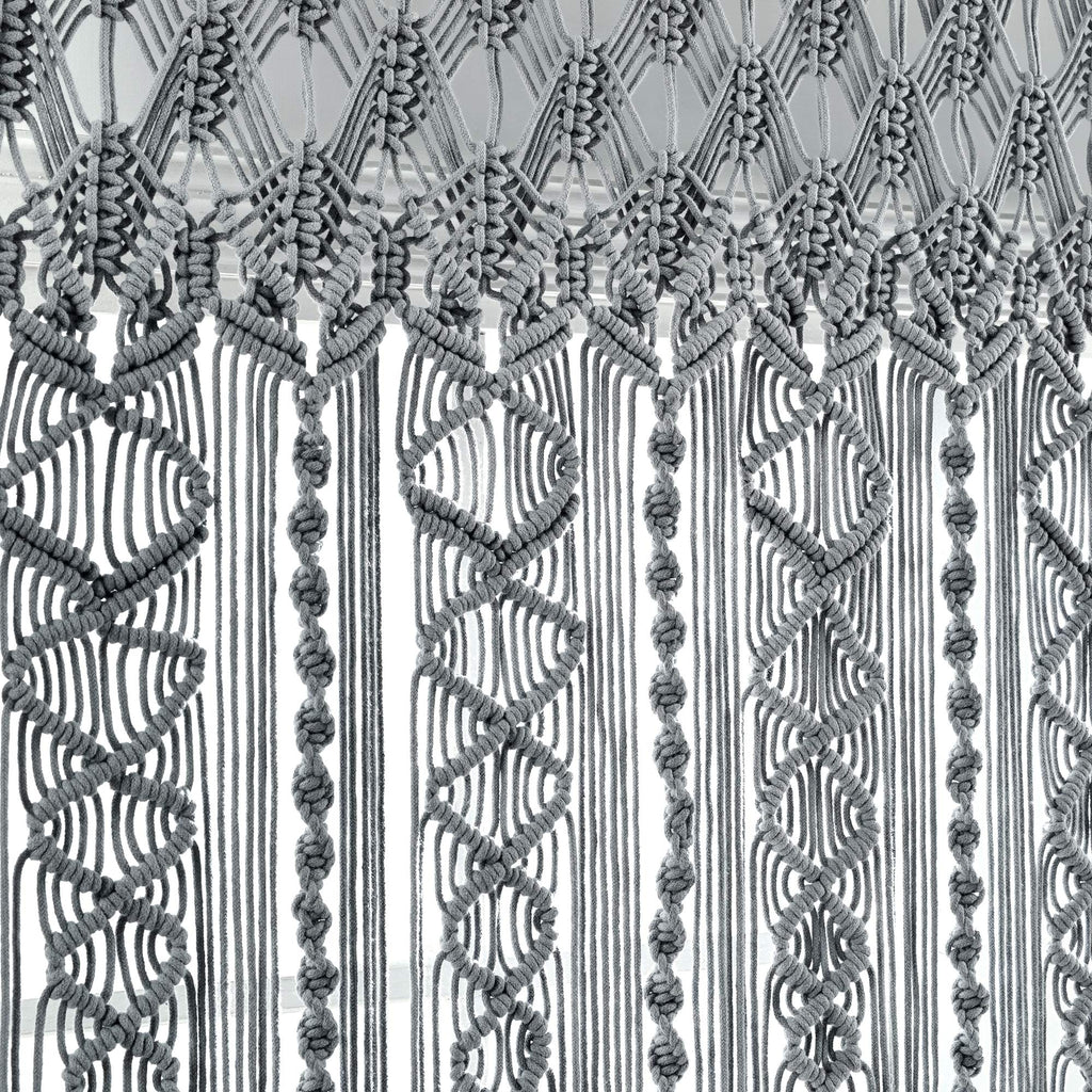 Lush Decor Boho Macrame Textured Cotton Valance Curtain
