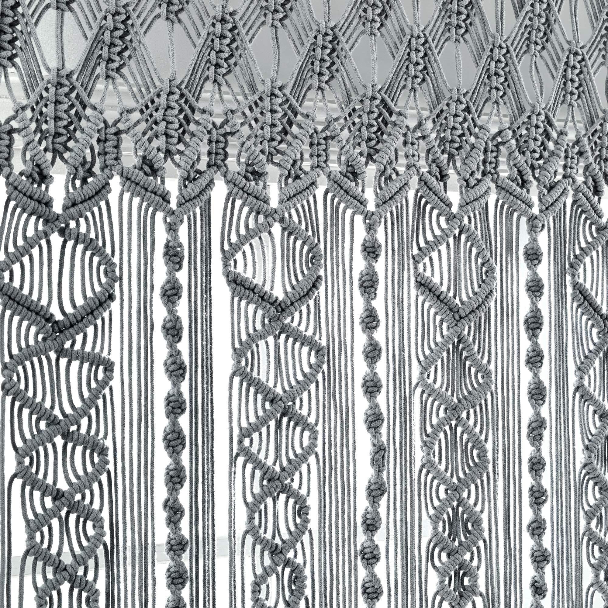 Lush Decor Boho Macrame Textured Cotton Valance Curtain