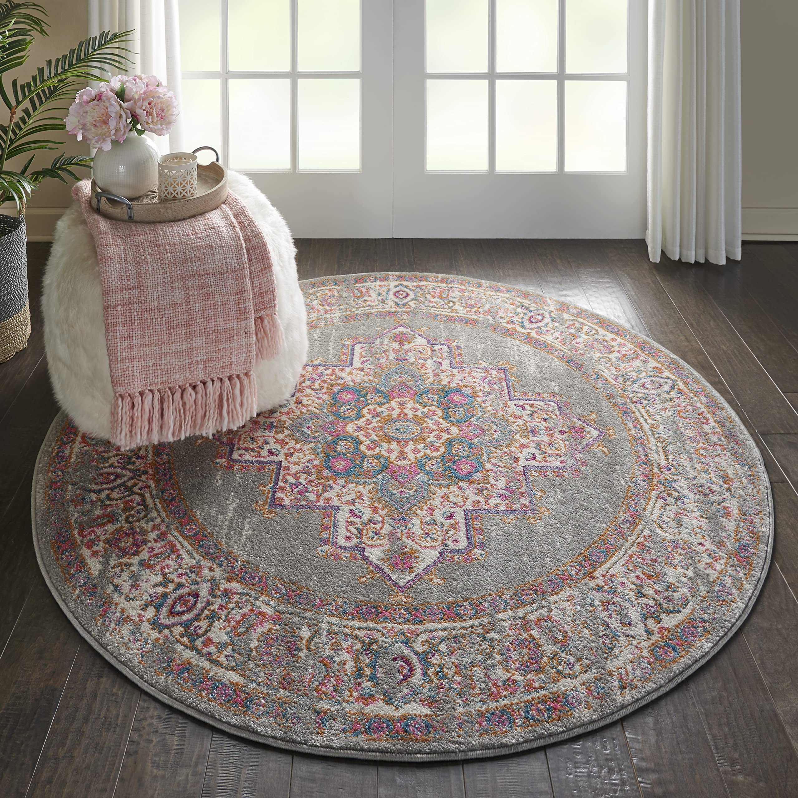 Traditional Boho Area Rug - Easy Cleaning, Non Shedding, Bed Room, Living Room, Hallway