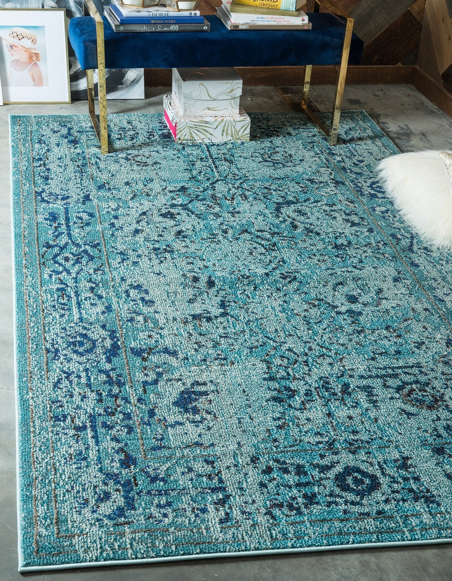 Vintage Botanical Traditional Runner Rug