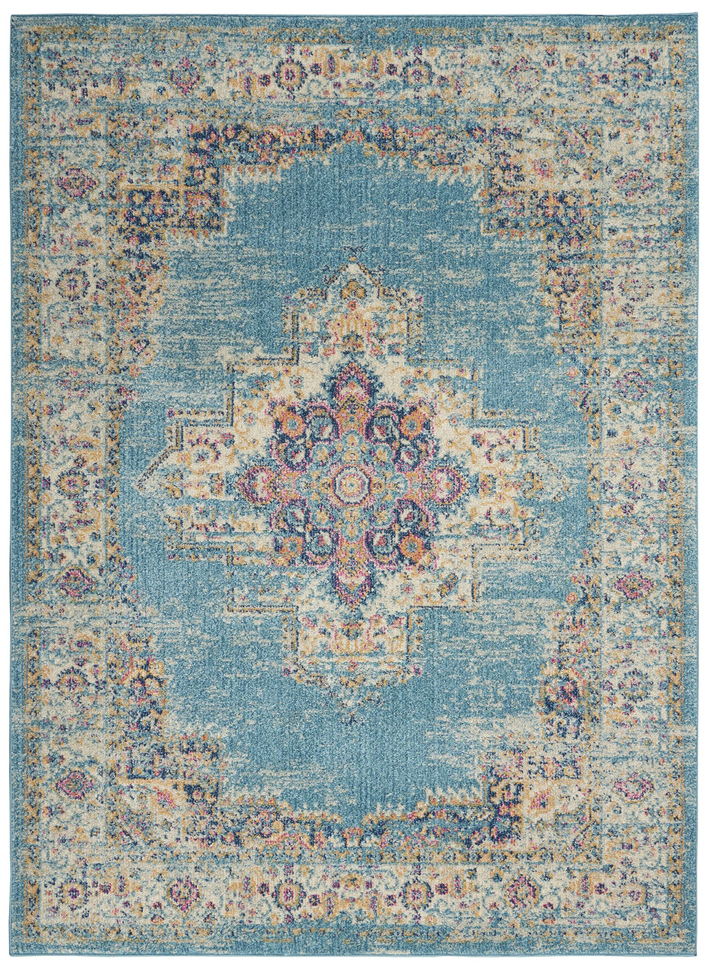 Traditional Boho Area Rug - Easy Cleaning, Non Shedding, Bed Room, Living Room, Hallway