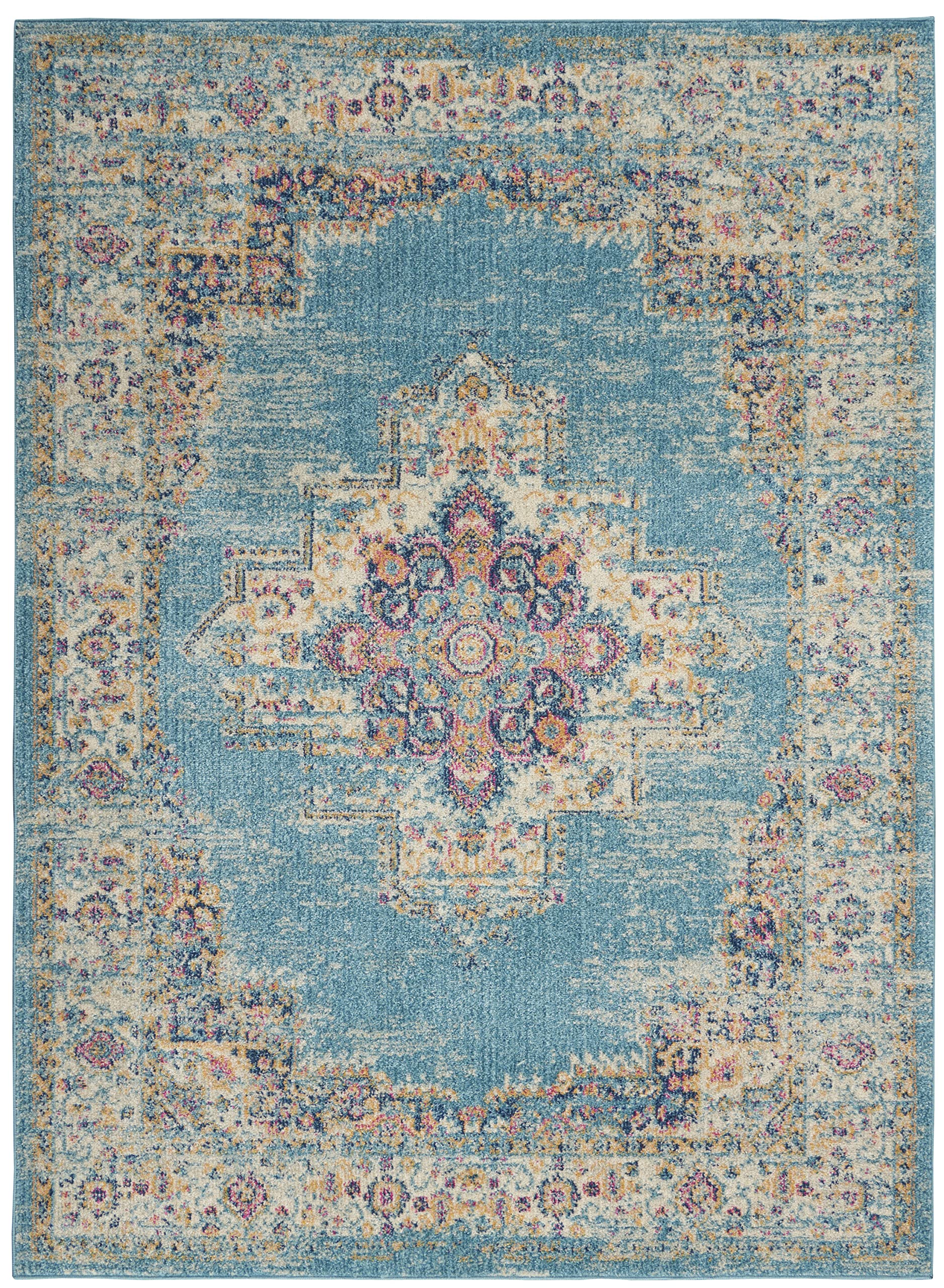 Traditional Boho Area Rug - Easy Cleaning, Non Shedding, Bed Room, Living Room, Hallway