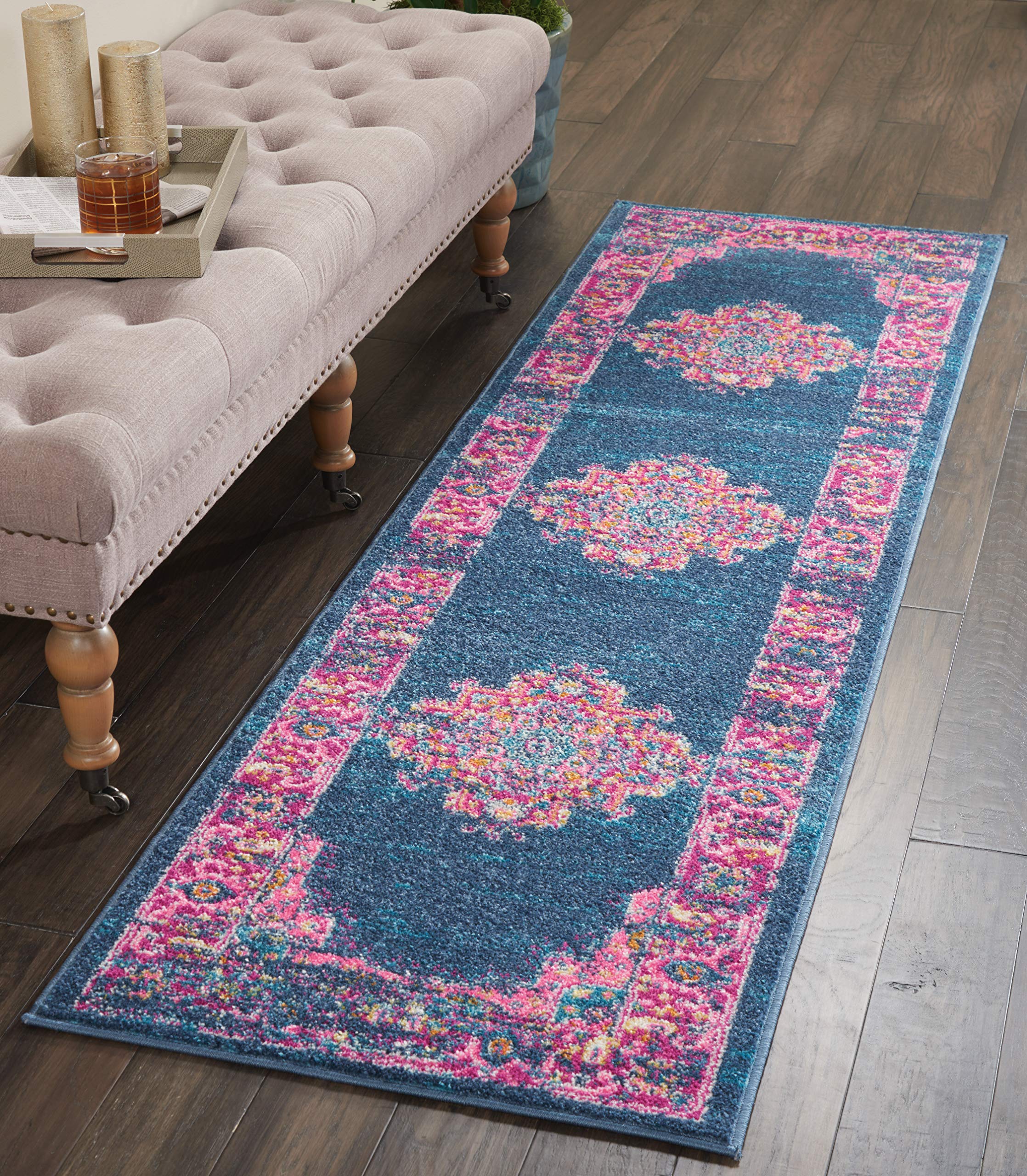Traditional Boho Area Rug - Easy Cleaning, Non Shedding, Bed Room, Living Room, Hallway