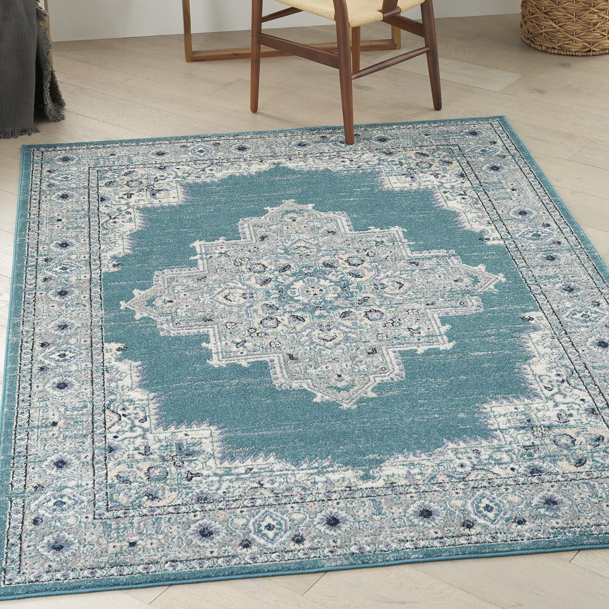Traditional Boho Area Rug - Easy Cleaning, Non Shedding, Bed Room, Living Room, Hallway