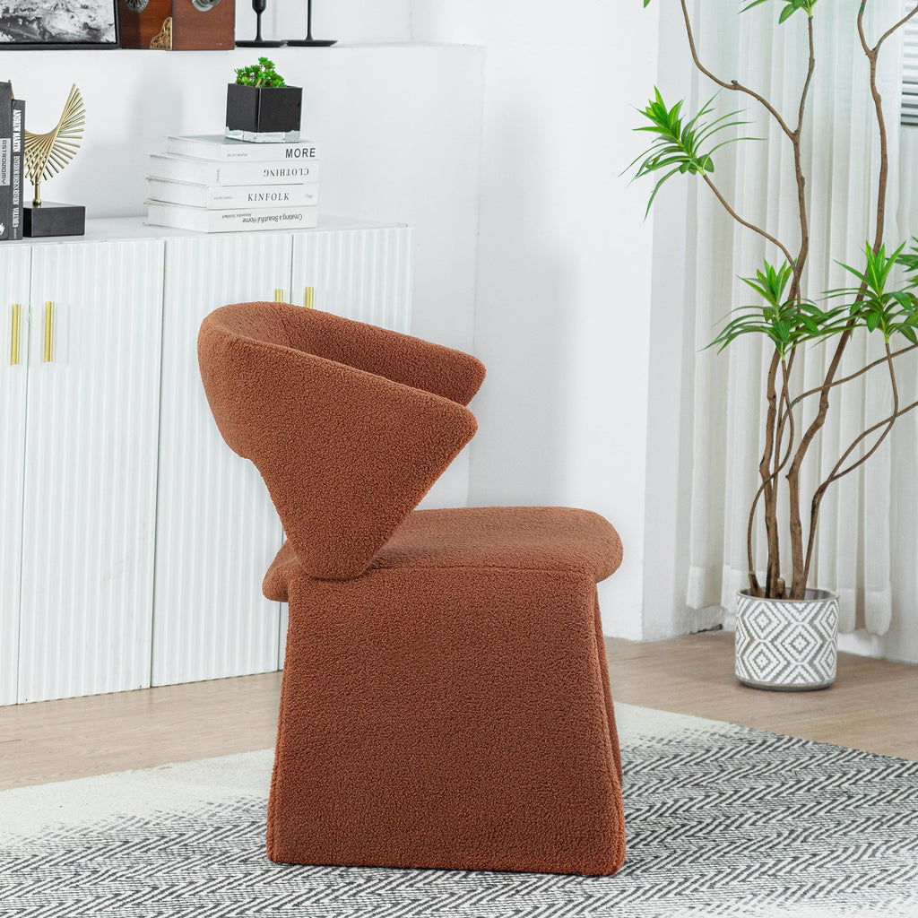 Modern Bouclé Sherpa Accent Chair â€?Comfy Tufted Lamb Fabric Armed Leisure Chair for Reading, Bedroom, Office, and Living Room