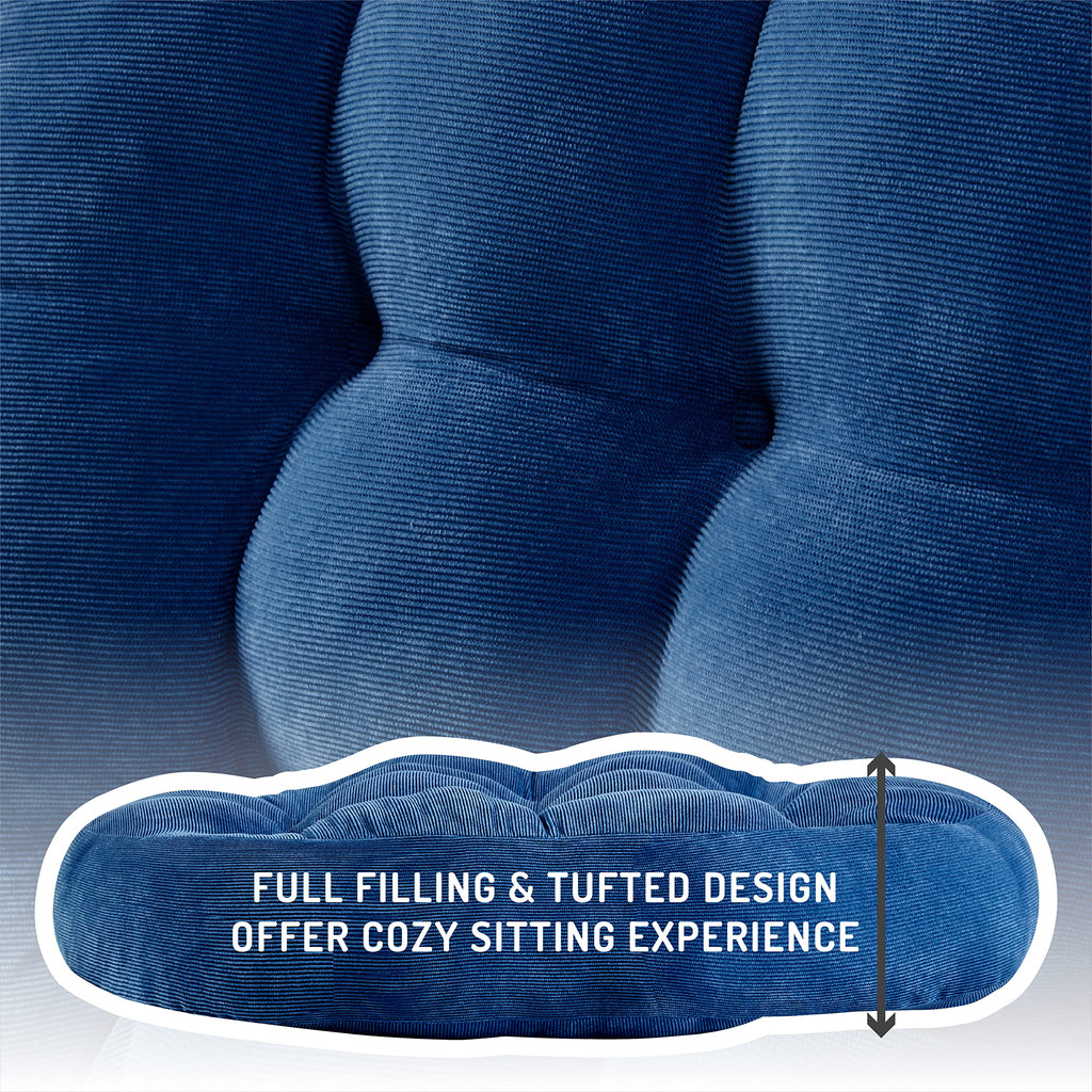 Square Large Pillows Seating Meditation Floor Pillow, Tufted Corduroy Cushion for Living Room