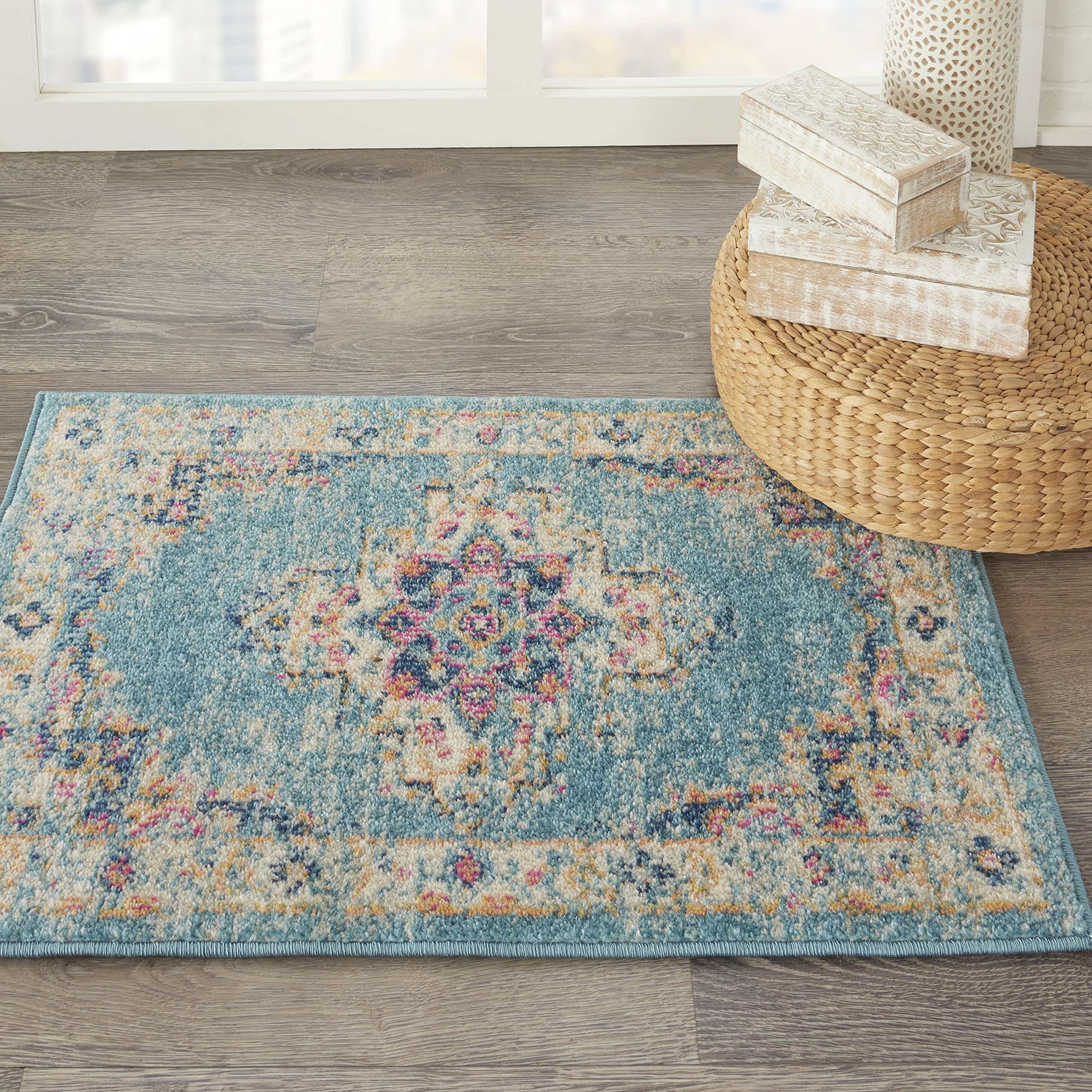 Traditional Boho Area Rug - Easy Cleaning, Non Shedding, Bed Room, Living Room, Hallway