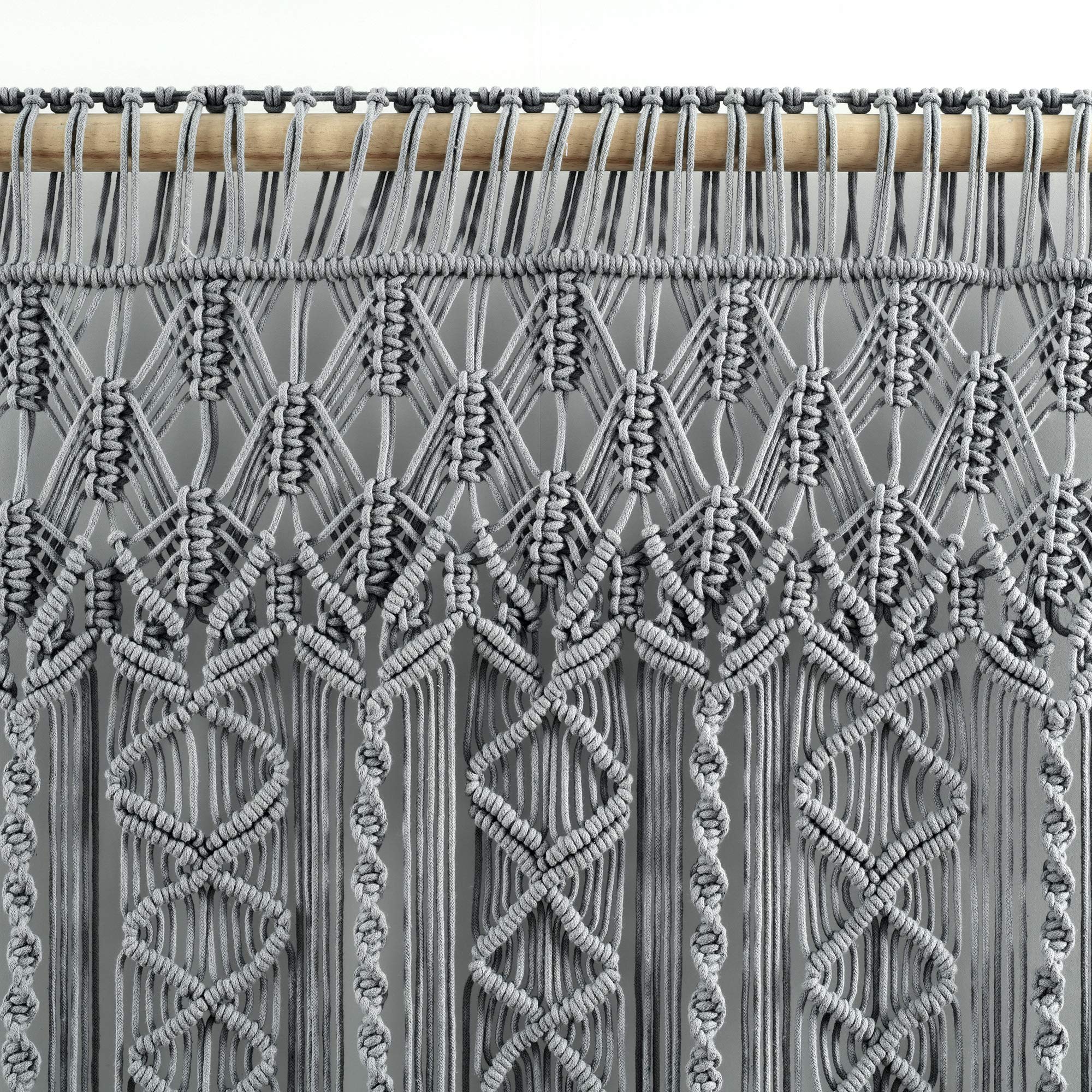 Lush Decor Boho Macrame Textured Cotton Valance Curtain