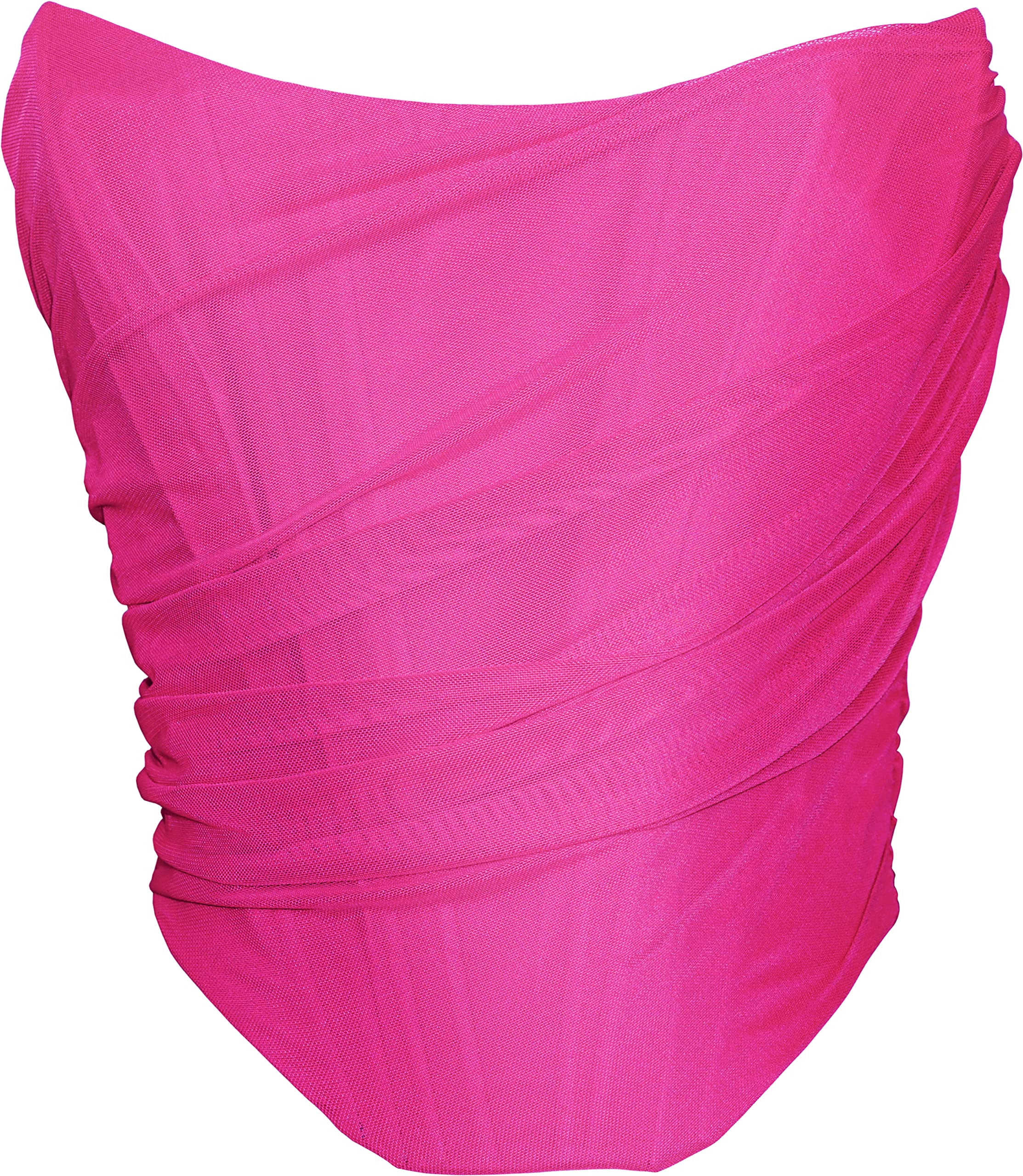 Mesh Corset Crop Top Bustier Underbust Boned Backless Sleeveless Strapless Off Shoulder