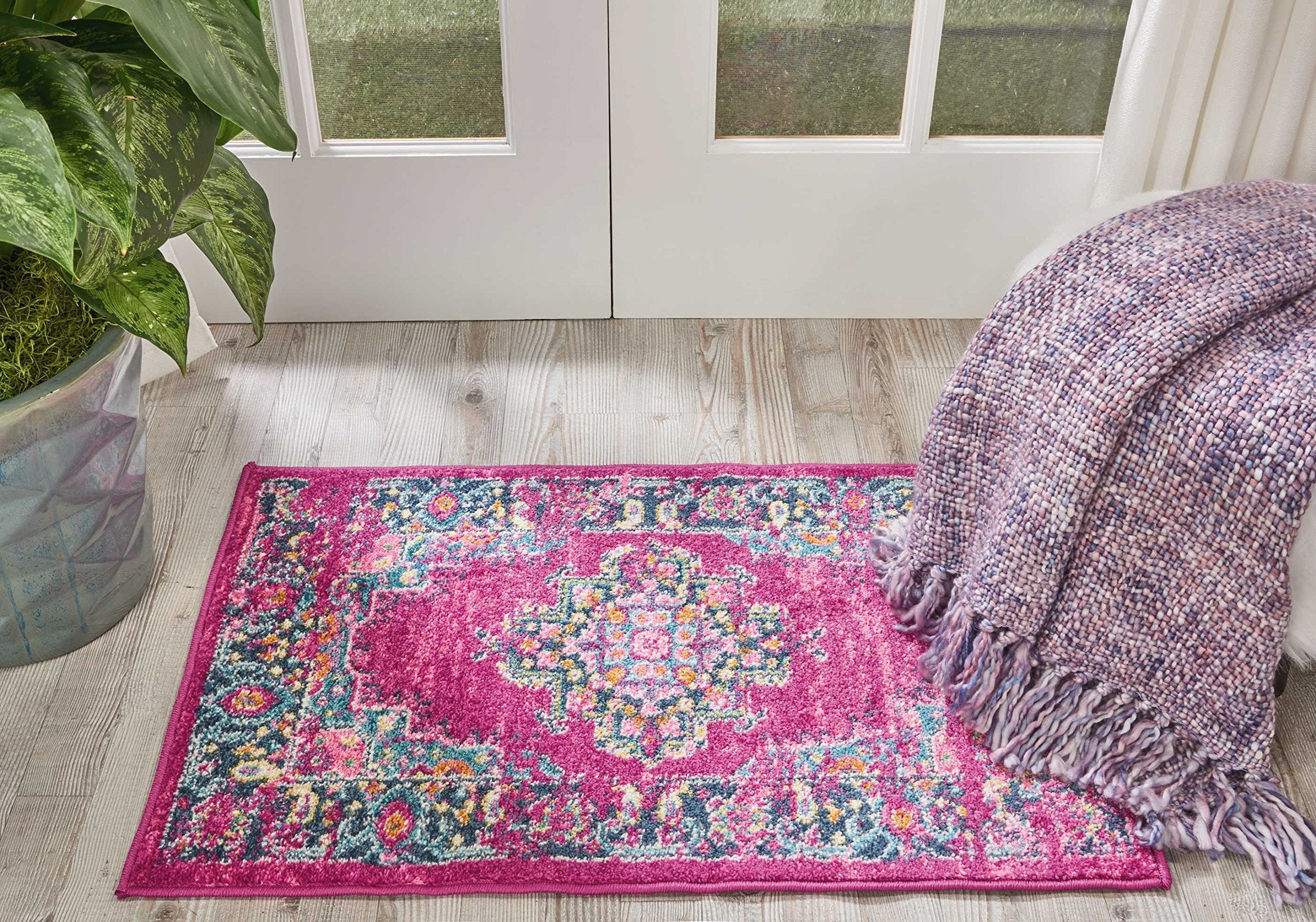 Traditional Boho Area Rug - Easy Cleaning, Non Shedding, Bed Room, Living Room, Hallway