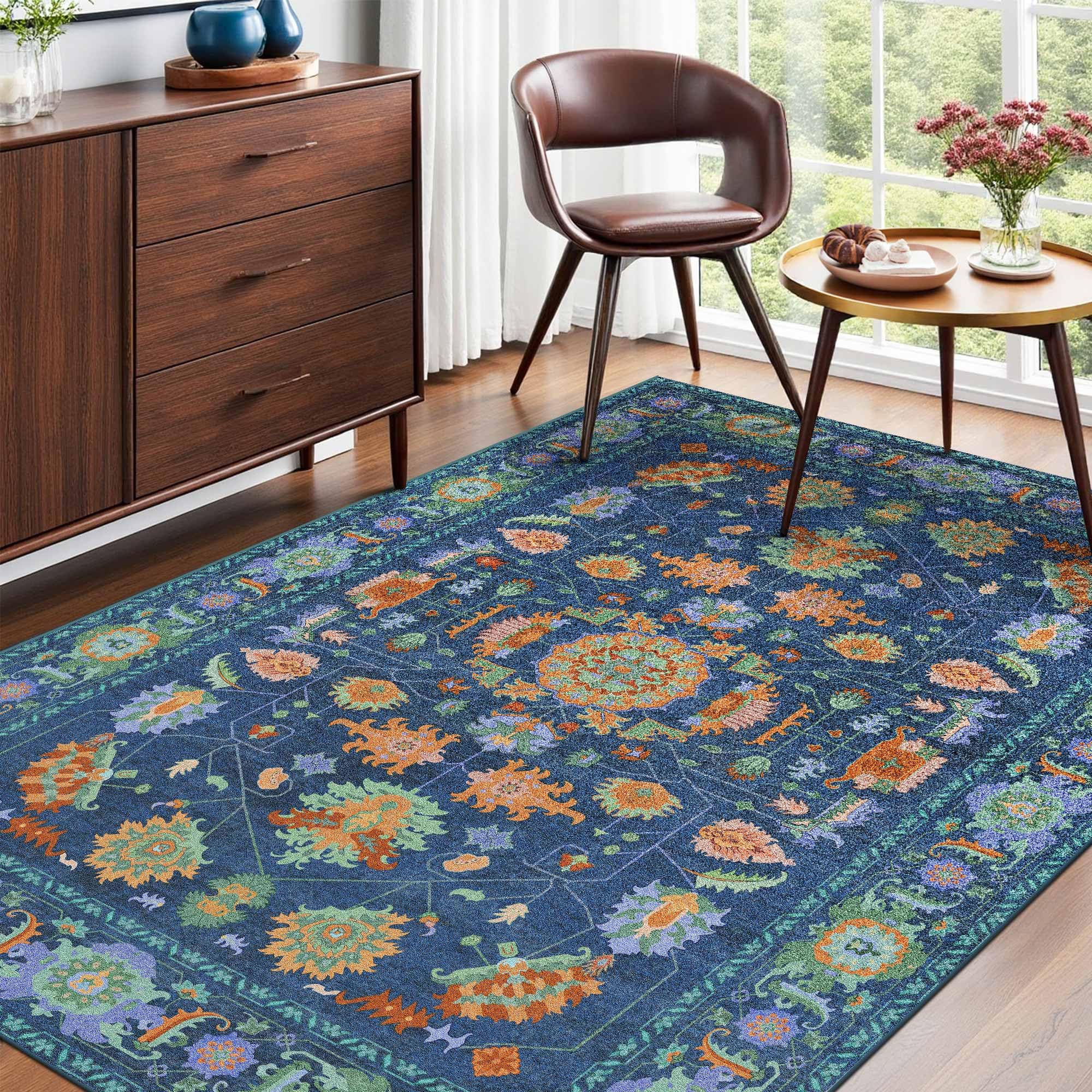 Vintage Stain Resistant Soft Oriental Rugs