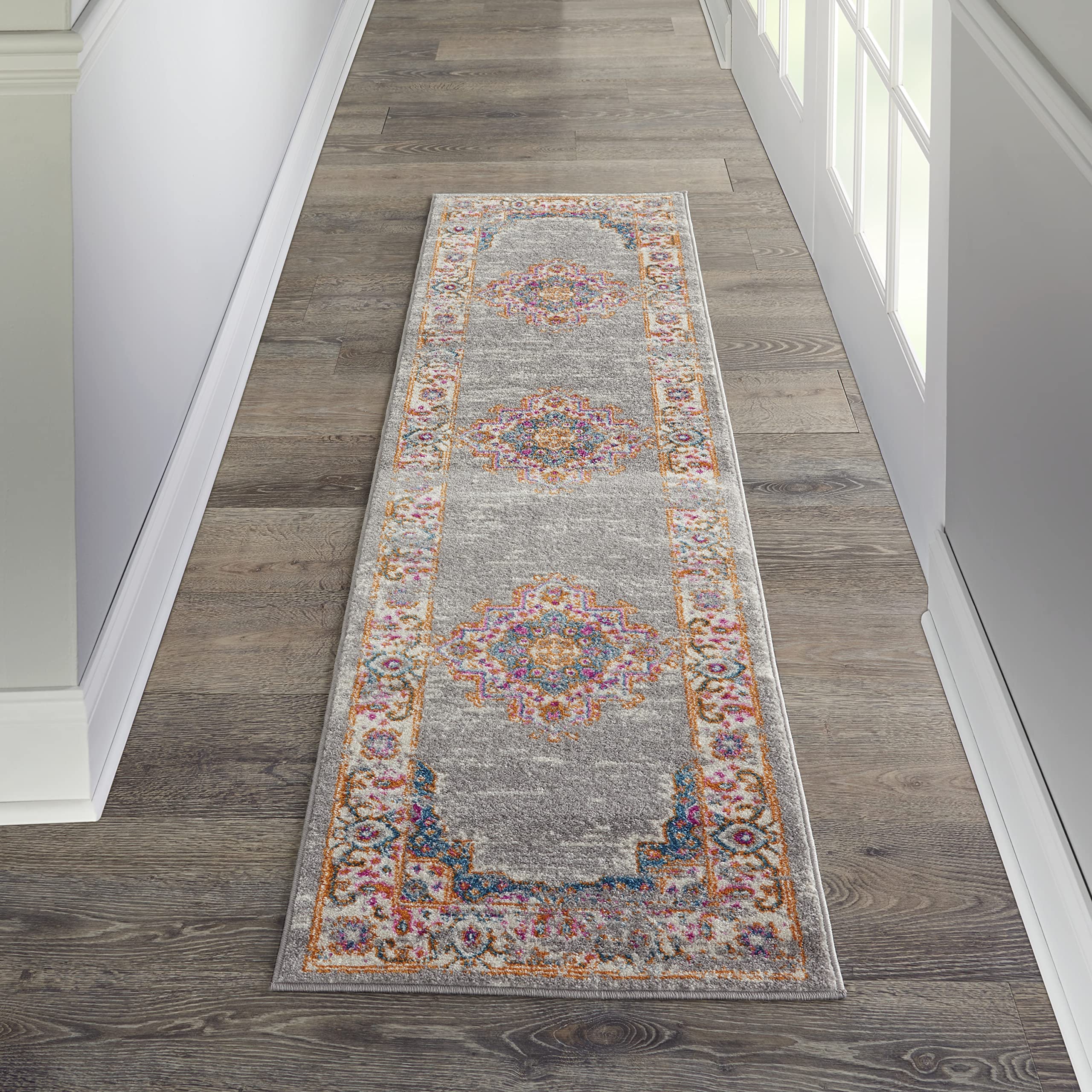 Traditional Boho Area Rug - Easy Cleaning, Non Shedding, Bed Room, Living Room, Hallway