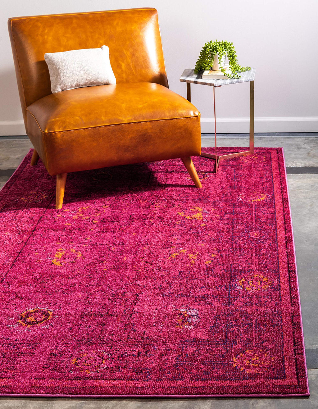 Vintage Botanical Traditional Runner Rug