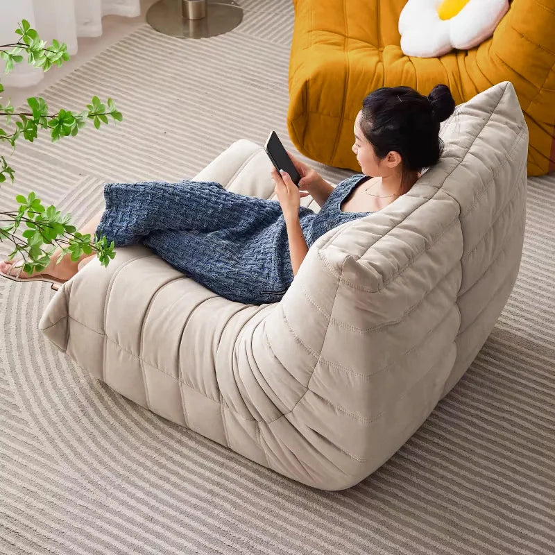 Modern Living Room Chair Big Bean Bag Adult Floor Sofa Recliner Memory Foam Lazy Couch