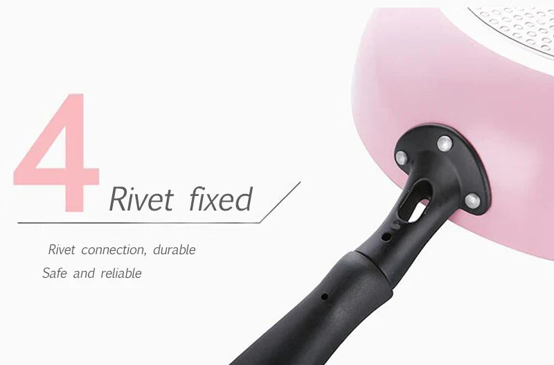 Pink Wok Non-stick Pan Fried Scoop Pan Deep Fry Non-stick Pot Cooker General Use for Gas and Induction Cooker