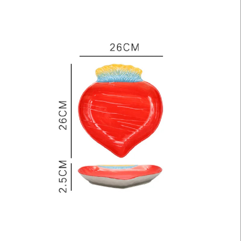 Fruit Shaped Ceramic Salad Plate Creative Cute Snack Dish