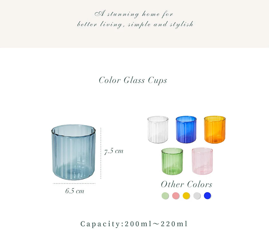 Colors Glass Cups Heat Resistant Glass