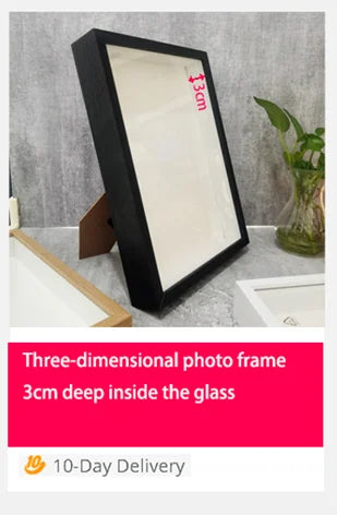 Shadow Box Depth 3cm Wooden Photo Frame For Displaying Three-Dimensional Works DIY Wood Picture Frame Photo Decor