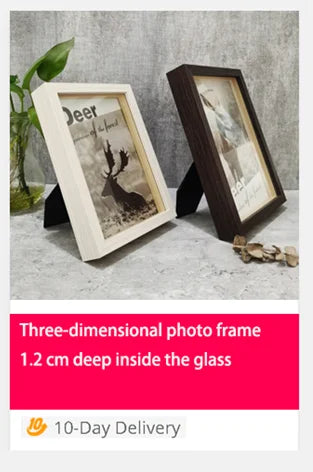 Shadow Box Depth 3cm Wooden Photo Frame For Displaying Three-Dimensional Works DIY Wood Picture Frame Photo Decor