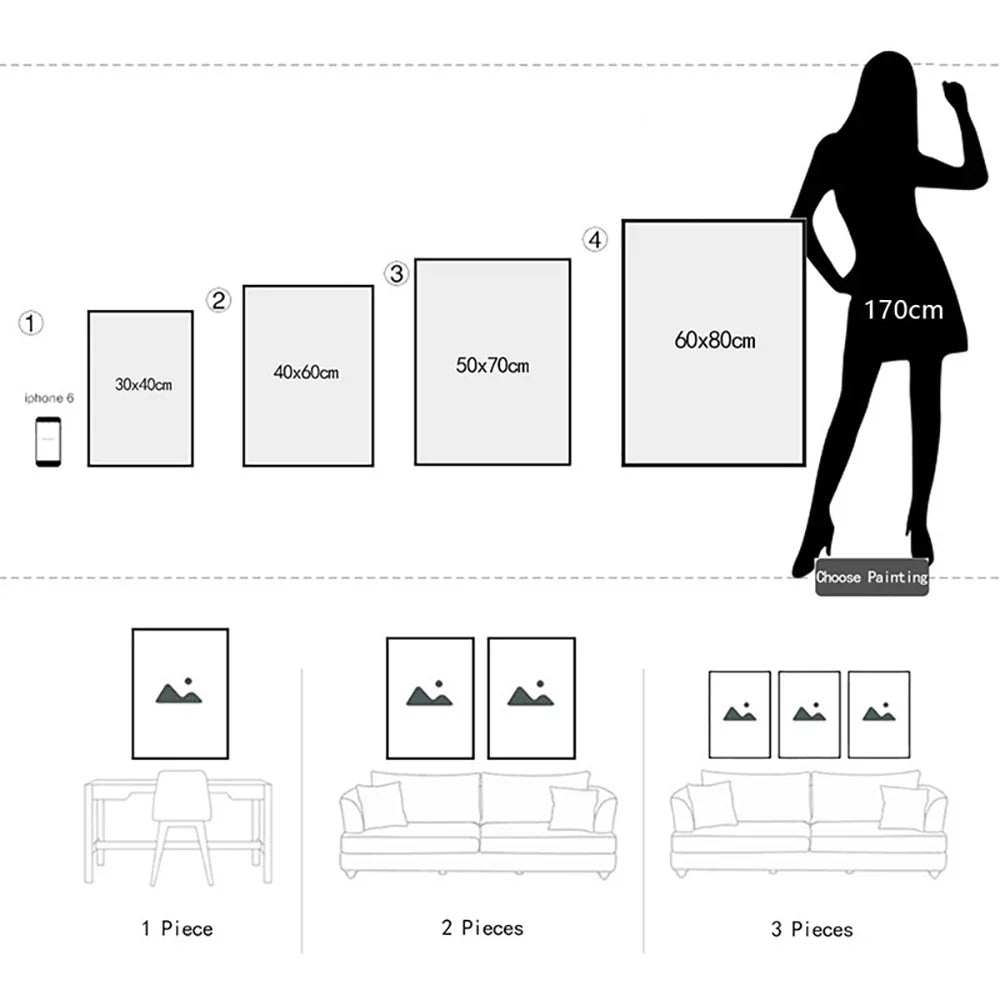 Pink Decor Set Prints Canvas Painting Trendy Art Murals Decor