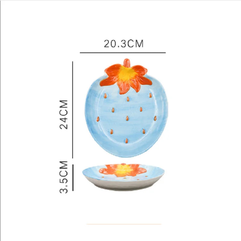 Fruit Shaped Ceramic Salad Plate Creative Cute Snack Dish