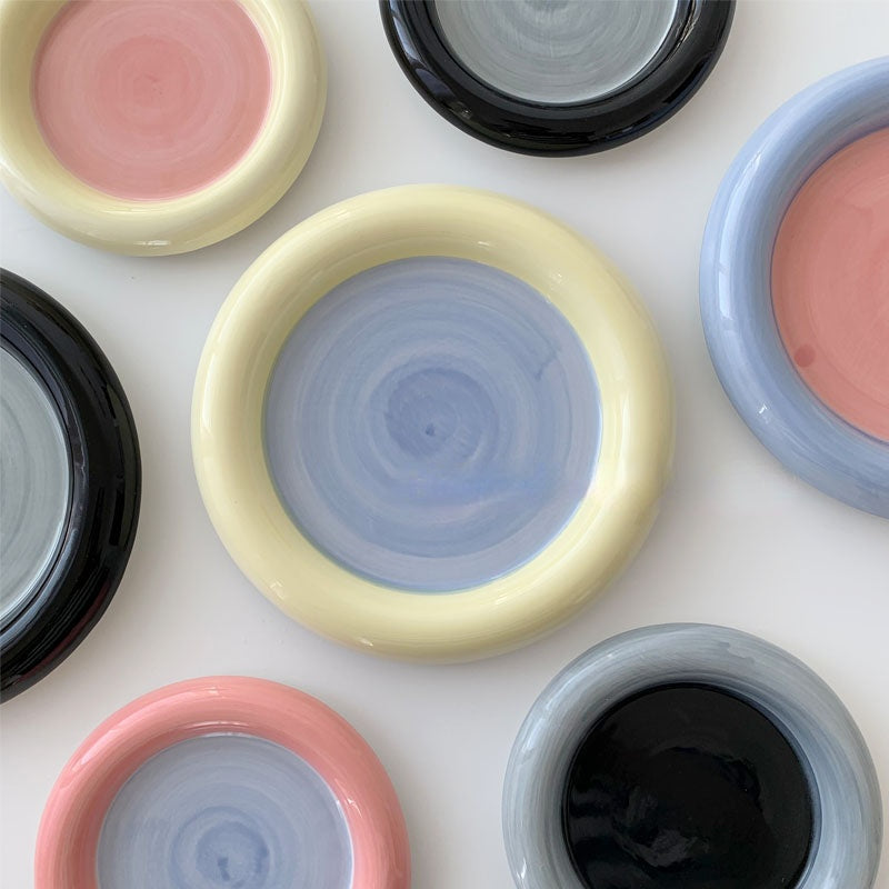 Chubby Breakfast Plate Cute Dish Plates Ceramic