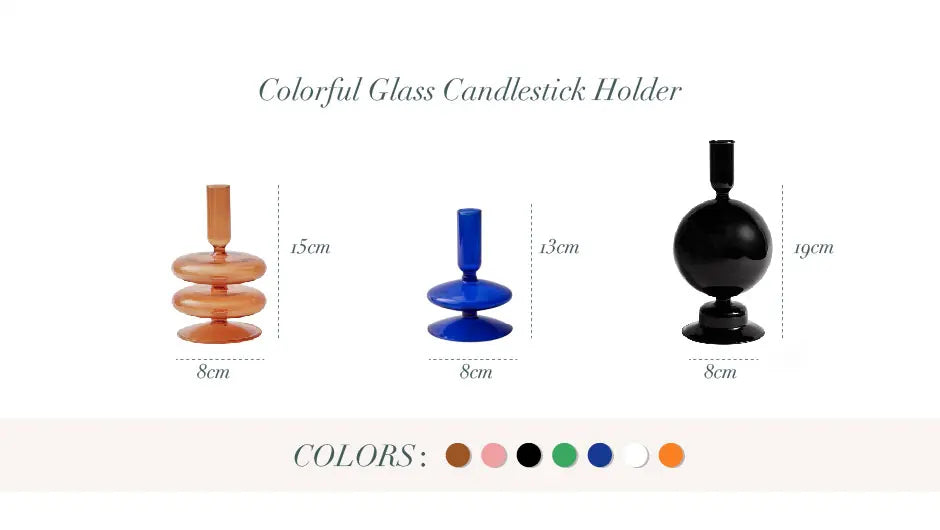Taper Candle Holders Glass Candlesticks for Home Decoration Glass Vase