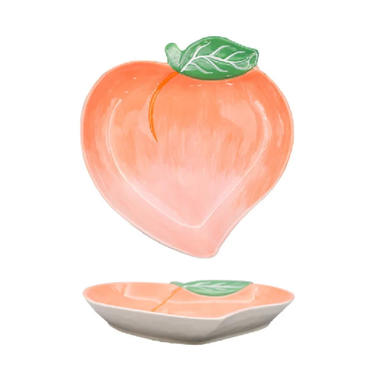 Fruit Shaped Ceramic Salad Plate Creative Cute Snack Dish
