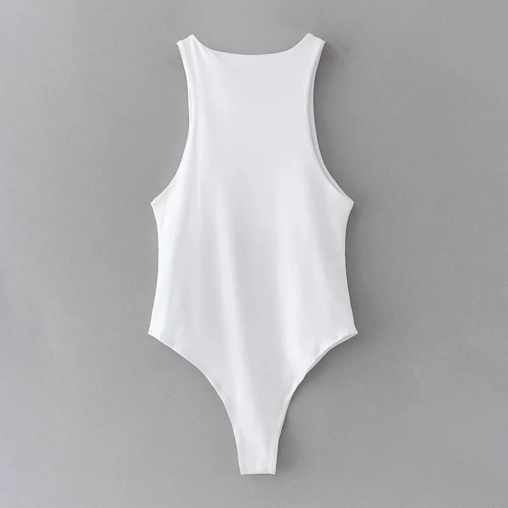 Summer Solid Sexy Bodycon Women Bodysuits Female Slim Casual  Bodysuit