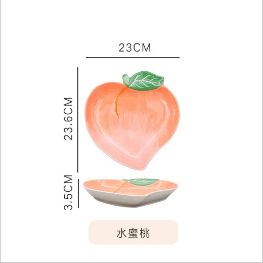 Fruit Shaped Ceramic Salad Plate Creative Cute Snack Dish